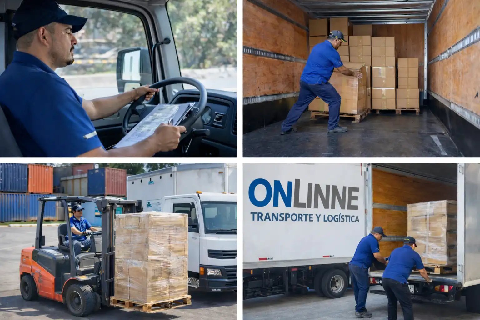 Camión mudancero en operación